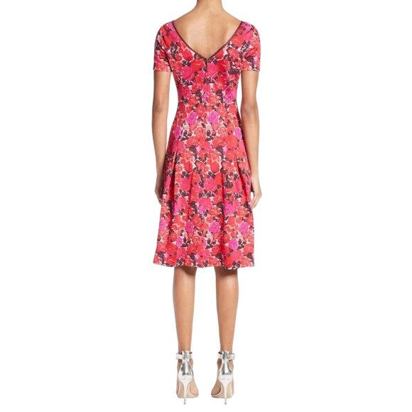 St John Collection Indian Rose Blister Jacquard Dress - Picture 2 of 9